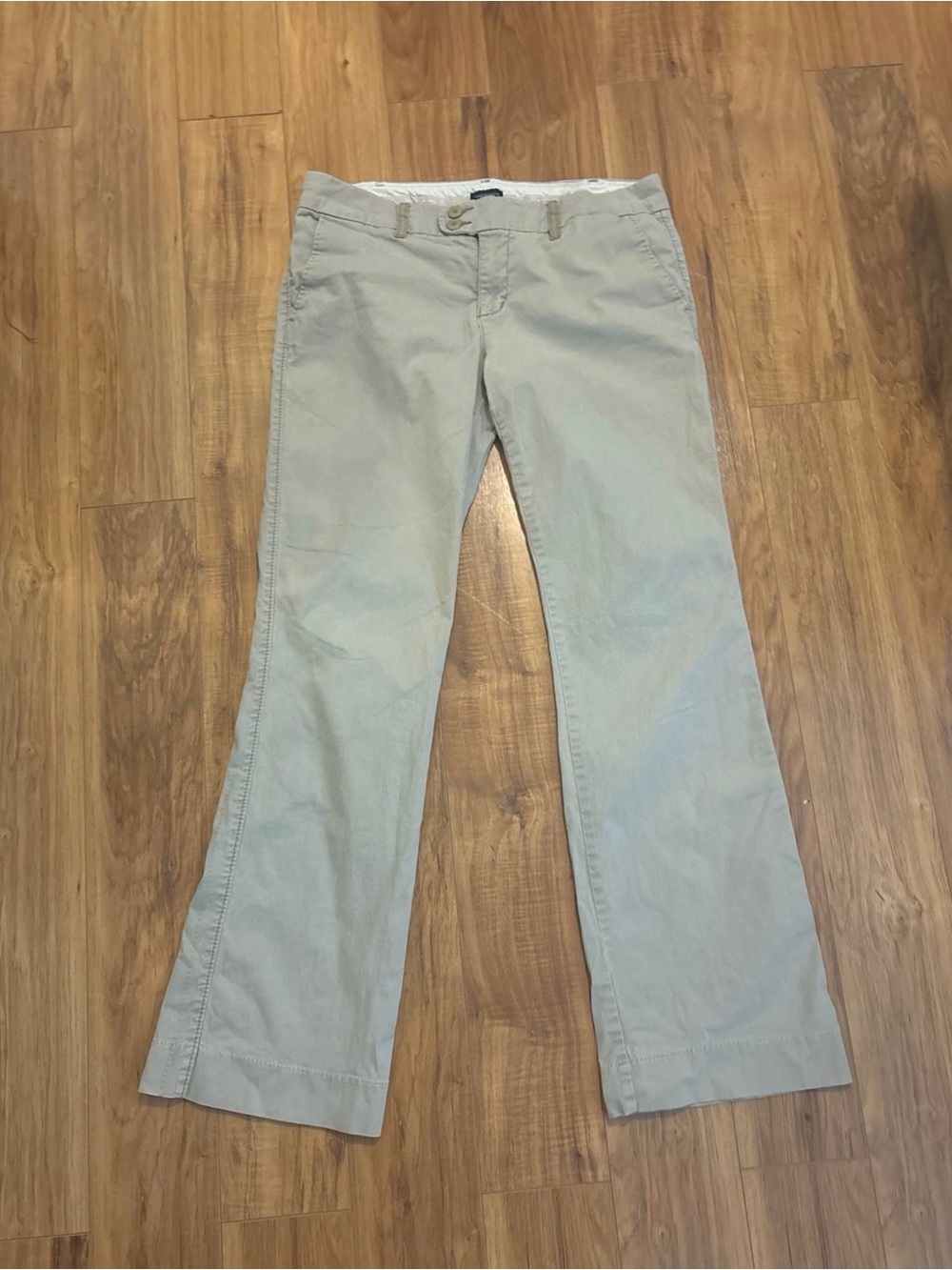 American Eagle Khaki Pants Women’s Size 12 Long Stretch Tan uniform preppy work